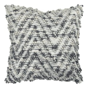 Rizzy Home Chevron 20&quot x 20&quot Poly Filled Pillow with Cotton Cover-Natural Gray