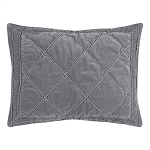 Rizzy Home Collin 20&quot x 26&quot Cotton Standard Sham in Gray