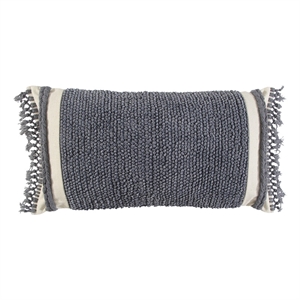 Rizzy Home 14&quot x 26&quot Poly Filled Pillow with Woven Cotton Cover-Gray