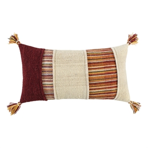 Rizzy Home 14&quot x 26&quot Poly Filled Pillow w/ Multi-Color Wool Cover