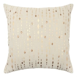 Rizzy Home Stripe 20&quot x 20&quot Poly Filled Pillow with Cotton Cover-Gold/Natural