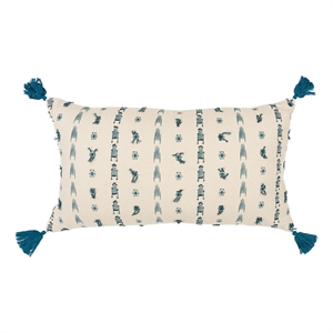 Rizzy Home Geometric 14&quot x 26&quot Poly Filled Pillow with Cotton Cover-Natural