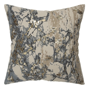 Rizzy Home Abstract 20&quot x 20&quot Poly Pillow with Cotton Canvas Cover-Natural