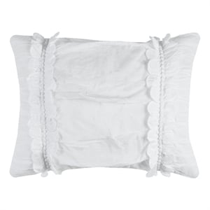 Rizzy Home Clementine 20&quot x 26&quot Cotton Standard Sham in White