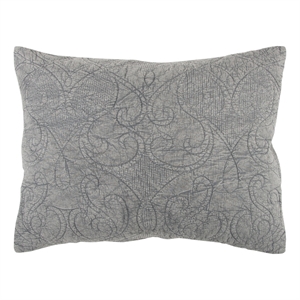 Rizzy Home Medallion Anthony 20&quot x 26&quot Cotton Standard Sham in Gray
