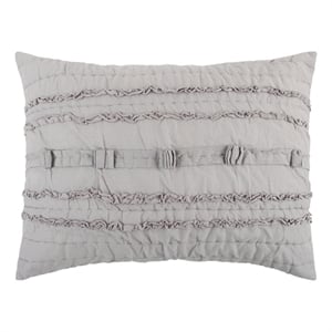 Rizzy Home Stripe Hattie 20&quot x 26&quot Cotton Standard Sham in Gray