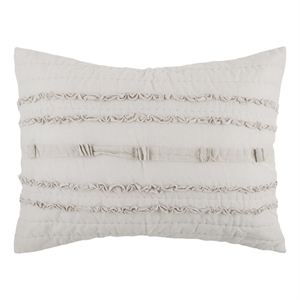 Rizzy Home Stripe Hattie 20&quot x 36&quot Cotton King Sham in Natural