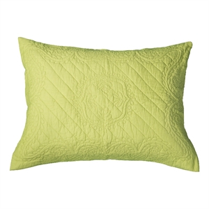 Rizzy Home Moroccan Fling 20&quot x 26&quot Cotton Voile Standard Sham-Lime Green