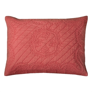 Rizzy Home Moroccan Fling 20&quot x 26&quot Cotton Voile Standard Sham-Coral