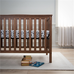 Rizzy Home 28&quot X 52&quot Black/White Dots Cotton Cribsheet