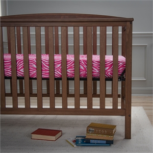 Rizzy Home 28&quot X 52&quot Pink/White Zebra Print Cotton Cribsheet