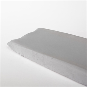 Rizzy Home  Velvet 16&quot X 32&quot Gray Solid Cotton Changing Pad Cover