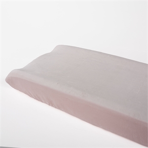 Rizzy Home Velvet 16&quot X 32&quot Blush Solid Cotton Changing Pad Cover