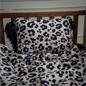 Rizzy Home Tatum 12&quot X 18&quot Black/Natural Leopard Print Cotton/Polyester Sham