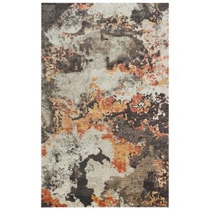 Alora Decor Alure 10' x 13' Abstract Brown/Copper/Beige Hybrid Area Rug