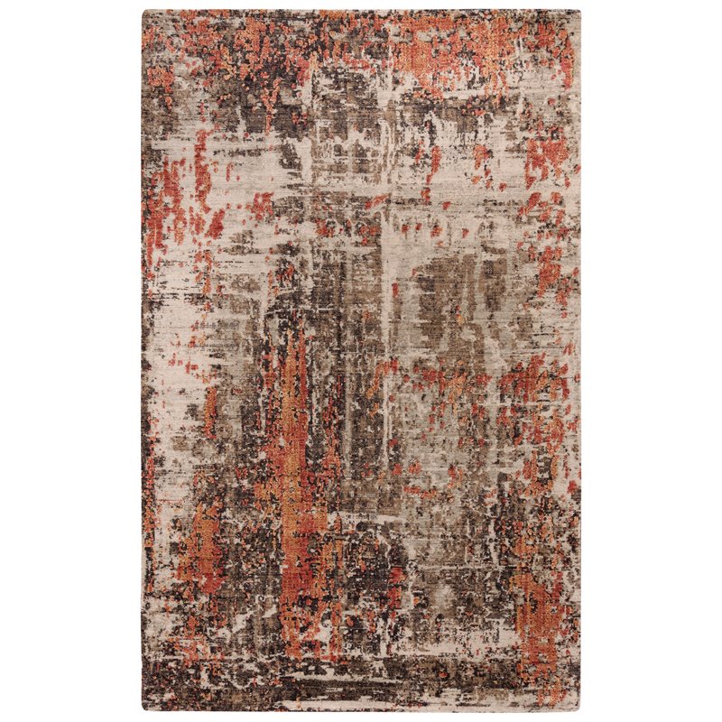Alora Decor Alure 8' x 10' Abstract Brown/Beige/Apricot Hybrid Area Rug