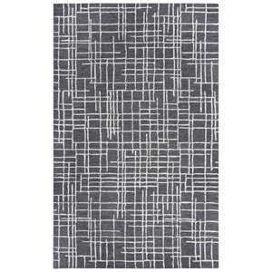 Alora Decor Classic 5' x 7'6&quot Geometric Charcoal/Black Hand Tufted Area Rug