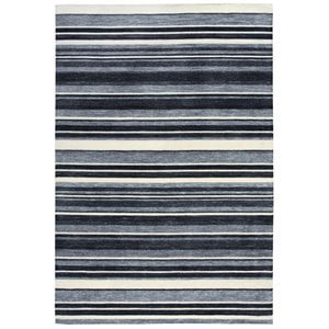 Alora Decor Bermuda 8'6&quotx11'6&quot Stripe Gray/Charcoal/Ivory Hand-Tufted Area Rug