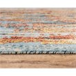 Alora Decor Alure 10' x 13' Abstract Blue/Blue/Apricot Hybrid Area Rug