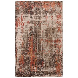 Alora Decor Alure 5' x 8' Abstract Brown/Beige/Apricot Hybrid Area Rug