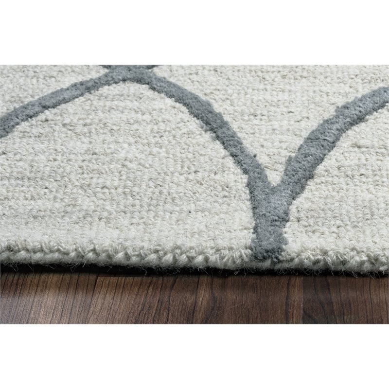 Alora Decor Berlin 8' x 10' Trellis Khaki/Gray/Rust/Blue Hand-Tufted Area Rug