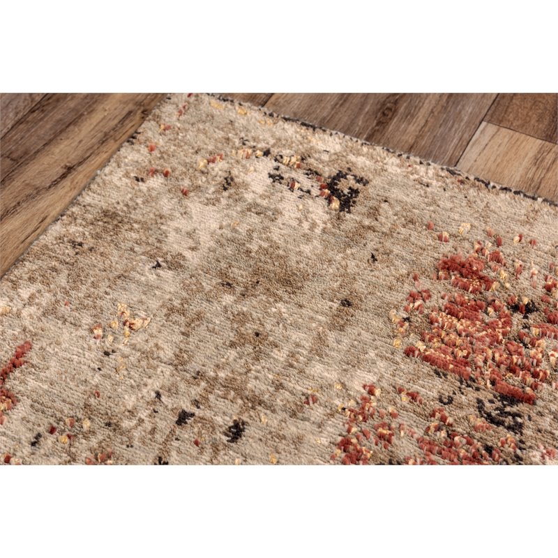 Alora Decor Alure 8' x 10' Abstract Green/Copper/Beige Hybrid Area Rug