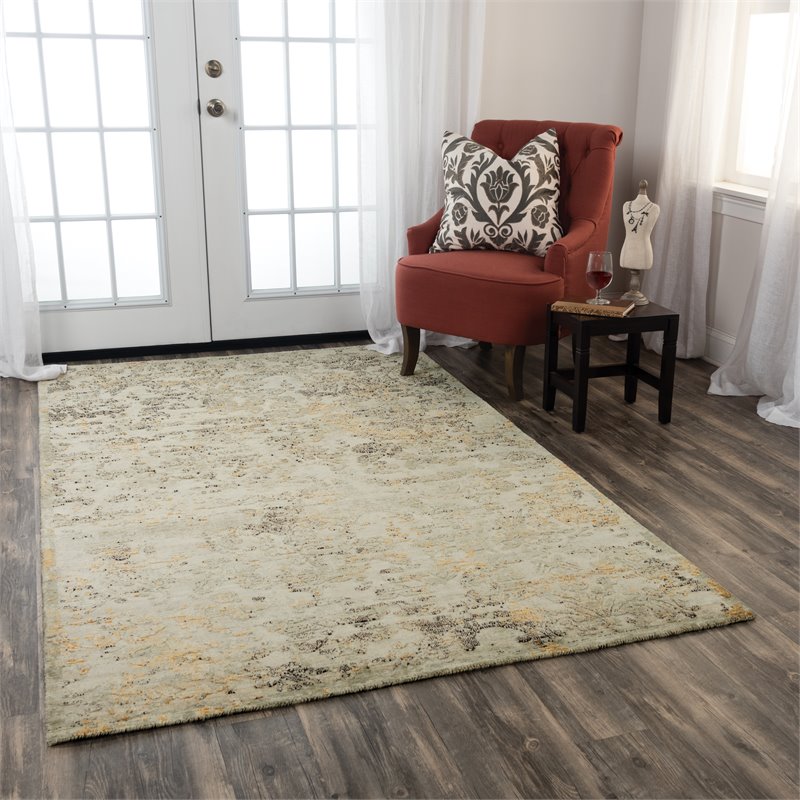 Alora Decor Alure 5' x 8' Abstract Beige/Copper/Brown Hybrid Area Rug