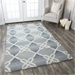 Alora Decor Berlin 8' x 10' Trellis Blue/Gray/Rust/Blue Hand-Tufted Area Rug