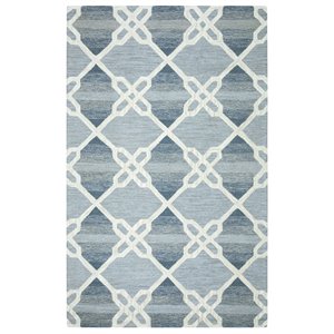 Alora Decor Berlin 8' x 10' Trellis Blue/Gray/Rust/Blue Hand-Tufted Area Rug