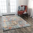 Alora Decor Alure 9' x 12' Abstract Blue/Copper/Beige Hybrid Area Rug