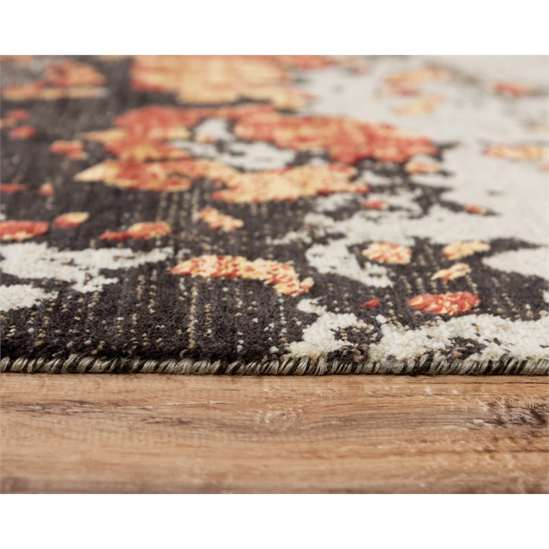 Alora Decor Alure 5' x 8' Abstract Brown/Copper/Beige Hybrid Area Rug