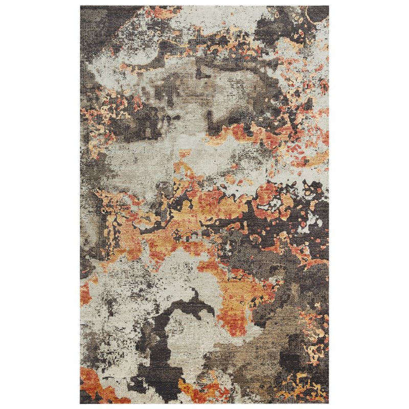 Alora Decor Alure 5' x 8' Abstract Brown/Copper/Beige Hybrid Area Rug
