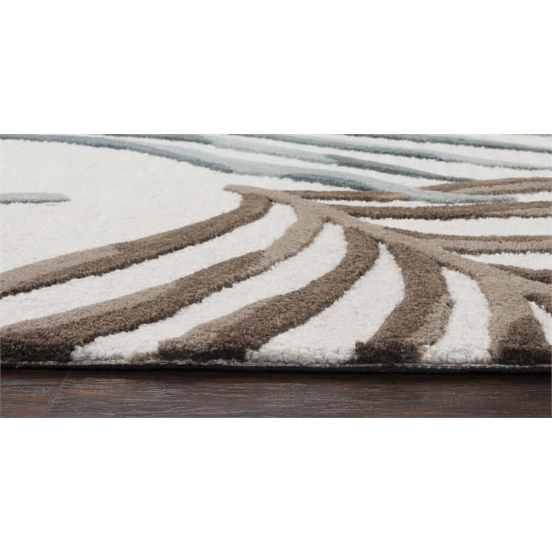 Alora Decor Cedar Key 8' x 10' Coastal Cream/Gray/Rust/Blue Hand-Tufted Area Rug