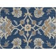 Alora Decor Crypt 8' Round Border Blue/Ivory Hand-Tufted Area Rug