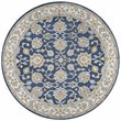 Alora Decor Crypt 8' Round Border Blue/Ivory Hand-Tufted Area Rug