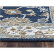 Alora Decor Crypt 3' x 5' Border Blue/Ivory Hand-Tufted Area Rug