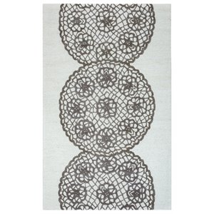 Alora Decor Charming 3' x 5' Medallion Grey/Gray/Rust/Blue Hand-Tufted Area Rug