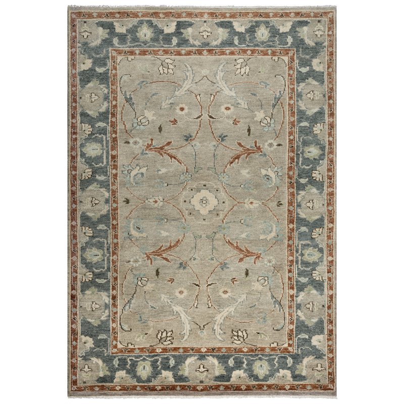 Alora Decor Abby 8' x 10' Lt. Blue/Brown/Beige/Blue Hand Knotted Area Rug