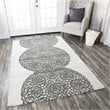 Alora Decor Charming 5' x 8' Medallion Grey/Gray/Rust/Blue Hand-Tufted Area Rug