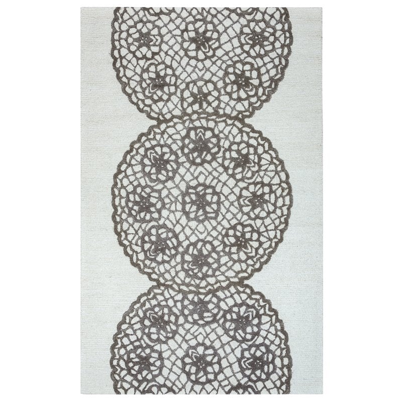 Alora Decor Charming 5' x 8' Medallion Grey/Gray/Rust/Blue Hand-Tufted Area Rug