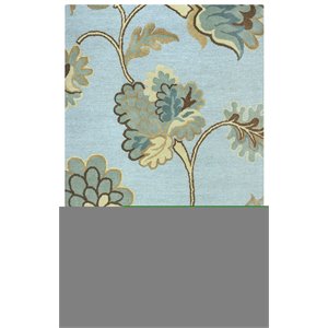 Alora Decor Charming 5' x 8' Floral Blue/Gray/Rust/Blue Hand-Tufted Area Rug