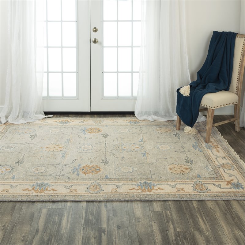 Alora Decor Abby 10' x 14' Beige/Brown/Gray/Beige Hand Knotted Area Rug