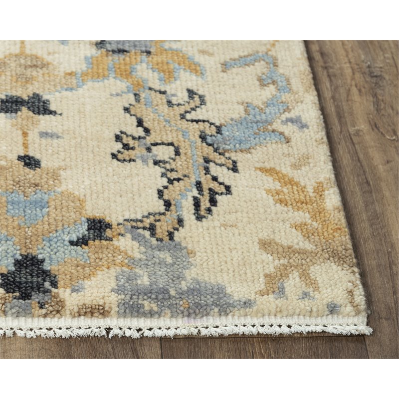 Alora Decor Abby 10' x 14' Beige/Brown/Blue/Gray Hand Knotted Area Rug