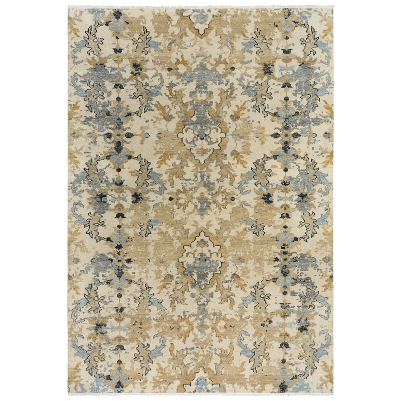 Alora Decor Abby 8' x 10' Beige/Brown/Blue/Gray Hand Knotted Area Rug