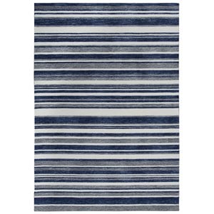 Alora Decor Bermuda 8'6&quotx11'6&quot Stripe Blue/Ivory/Gray Hand-Tufted Area Rug