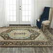 Alora Decor Abby 10' x 14' Dk. Brown/Brown/Blue Hand Knotted Area Rug