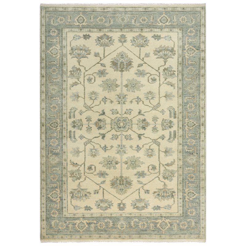 Alora Decor Abby 8' x 10' Ivory/Blue/Beige/Gray Hand Knotted Area Rug