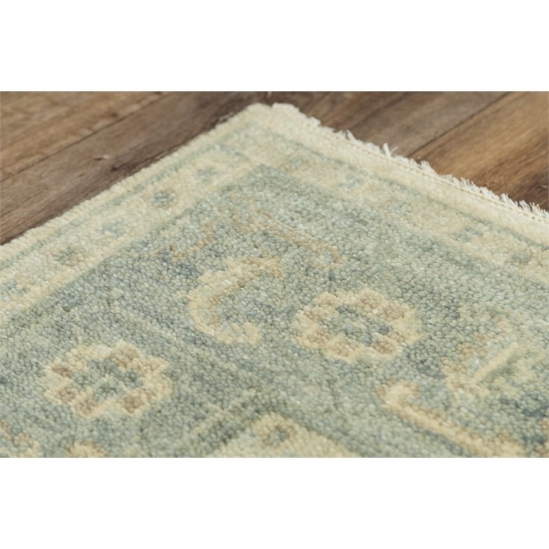 Alora Decor Abby 6' x 9' Traditional Ivory/Blue/Beige/Gray Hand Knotted Area Rug