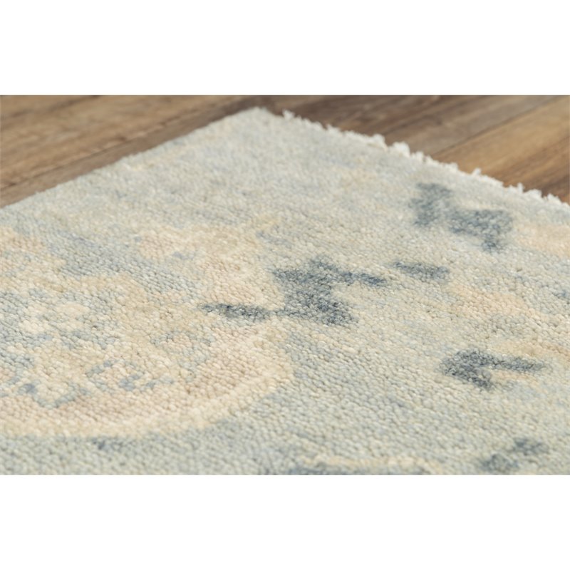Alora Decor Abby 10' x 14' Traditional Dk. Gray/Blue/Gray Hand Knotted Area Rug