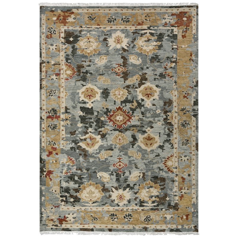 Alora Decor Abby 8' x 10' Traditional Dk. Gray/Brown/Gray Hand Knotted Area Rug